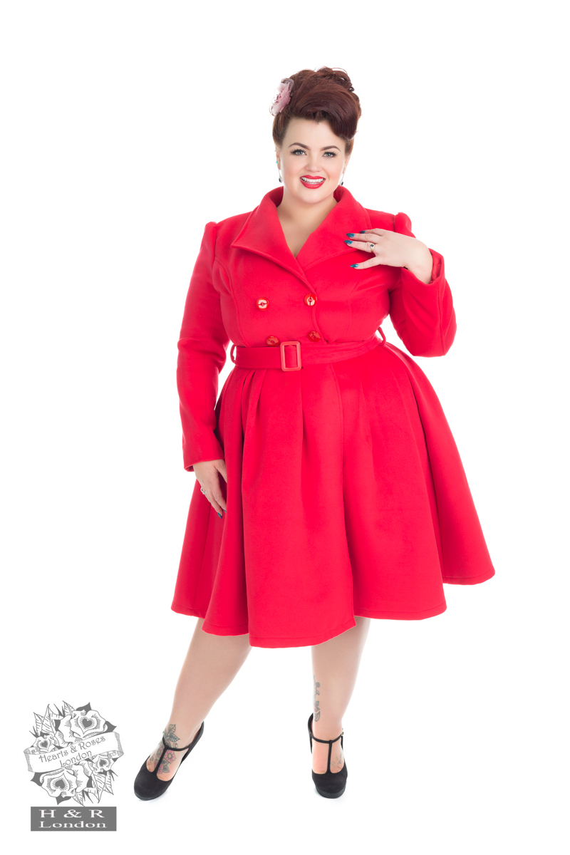 Red Vintage Swing Coat